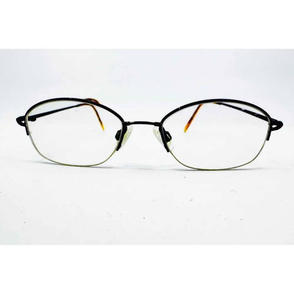 Luxottica Eyeglass Frames Womens Coffee Brown Oval Half Rim 2651 218 49-18-130